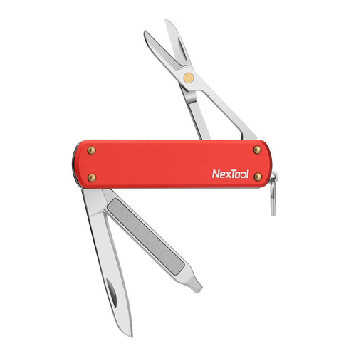 NexTool - Mini kapesní nůž - 4 nástroje - červený - NE0142-RED