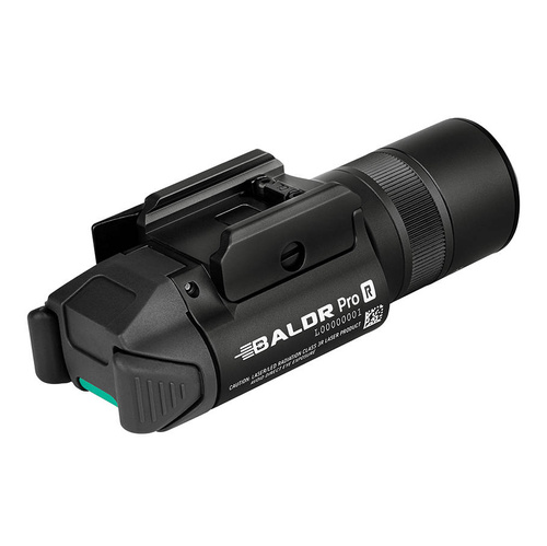 Olight - taktická LED svítilna s laserovým zaměřovačem BALDR Pro R - 1350 lumenů - zelený laser - černá barva