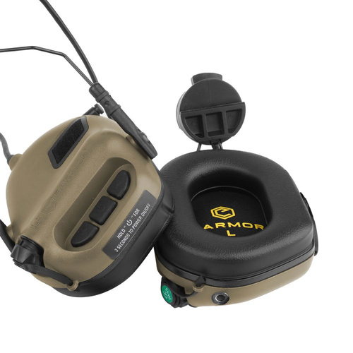 Earmor - Chránič sluchu M31H PLUS pro přilby FAST - Coyote Tan - M31H-TN/ARC (PLUS)