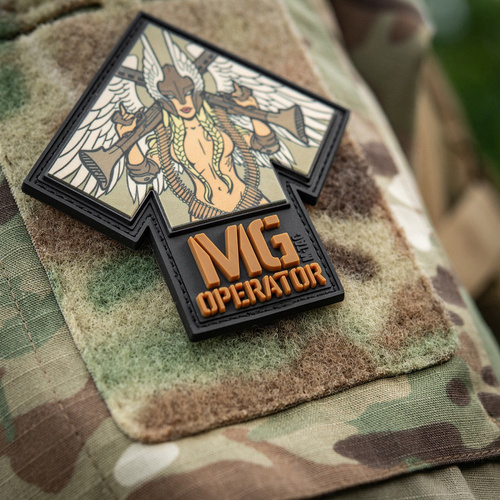 M-Tac - nášivka MG Operator - PVC - s potiskem - hnědá - 51348108