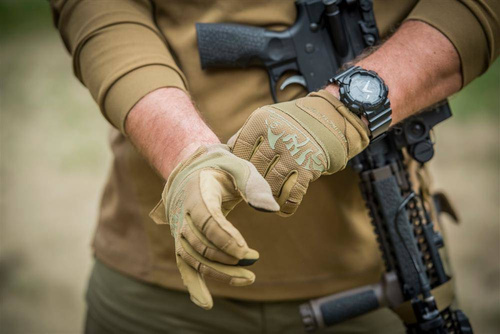 Helikon - Rukavice Range Tactical Gloves Hard® - PenCott WildWood / Coyote - RK-RNG-PO-4511A