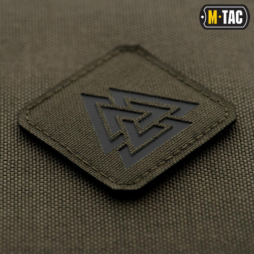 M-Tac - Laserem řezaná čtvercová nášivka Valknut - černá / zelená Ranger - 51162232