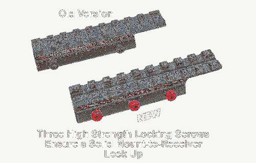 Leapers - Adaptér montážní lišty 11 mm Dovetail / 22 mm Picatinny - MNT-PMTOWL-A