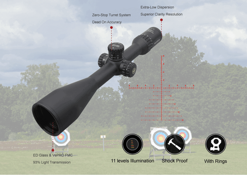 Vector Optics - Puškohled Continental x8 4-32 SFP ED Zero Stop - 56 mm - černý - SCOL-T51