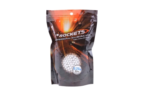 Rakety - Profesionální kuličky - 0,25 g - 0,5 kg - bílé - ROC-16-002047