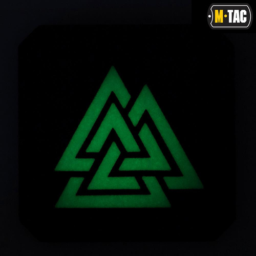 M-Tac - Laserem řezaná čtvercová nášivka Valknut - černá - 51162299.