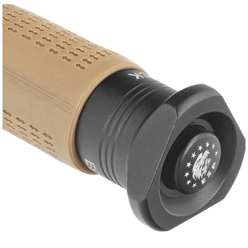 ESP - Tvrzený ergonomický teleskopický obušek Ergonomic Easy Lock - 18" - černý/kaki - ExBTTO-18HE-KH