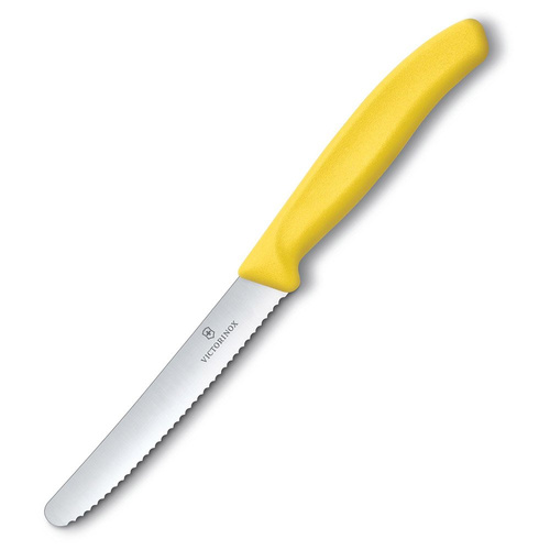 Victorinox - Kuchyňský nůž Swiss Classic - vroubkovaný - žlutý - 6.7836.L118