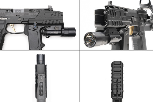 Strike Industries - Štít proti výbuchu Hyper pro pistole SMC Alfa/Bravo - Černý - SI-SMC-BS-S