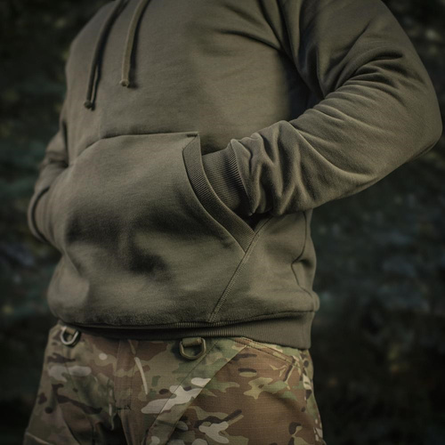 M-Tac - Bavlněná taktická mikina s kapucí Raglan Hard - Dark Olive - 51388048