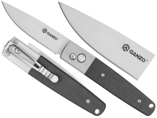 Ganzo - Zavírací nůž Firebird EDC G7211 - Button Lock - Black - G7211-BK