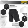 M-Tac - Taktické šortky Rubicon Flex - 4-Way Stretch - YKK - Černá - 20070002