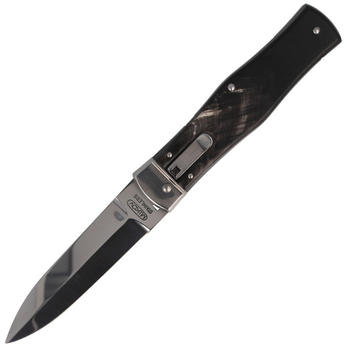 Mikov - Automatický pružinový nůž Predator Buffalo Horn - 241-NR-1/KP