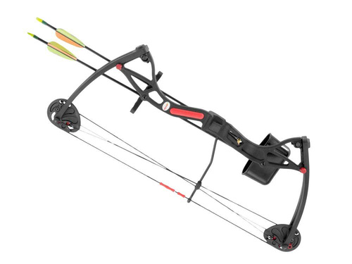 Poe Lang - Kladkový lukostřelec - 15-22 lb - 25" - Černý/Červený - CO-034B