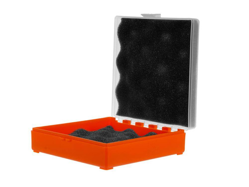 Megaline - přepravní box - 11x11x3,5 cm - oranžovo-průhledný - 607/0001OT