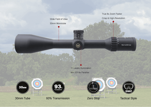 Vector Optics - Puškohled Continental x8 4-32 SFP ED Zero Stop - 56 mm - černý - SCOL-T51