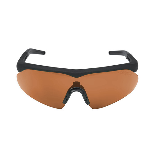 Swiss Eye - Střelecké brýle Raptor Pro - laserové čočky 532/694/1064 - černé - hnědý zorník - 40482