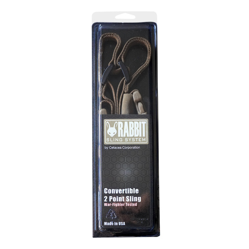 Cetacea Tactical - Konvertibilní dvoubodový závěs na králíka - černý - TA-RABBIT-BLK