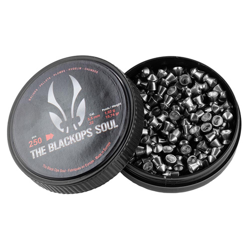 Black Ops - Kuličky pro vzduchové pušky - 5,5 mm Diabolo - 250 ks - Špičaté - PB304