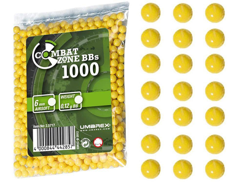 Umarex - Airsoftové kuličky Combat Zone - 0,12 g - 1000 ks - žluté - 2.5717