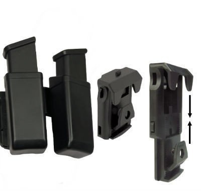 ESP - Dvojité pouzdro na zásobníky pro ráže 9 mm / .40 s upevněním na opasek UBC-01 - MH-MH-04 BK
