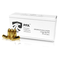 PFA - Pistolové střelivo 9 x 19 Para FMJ 124 gr / 8 g - 50 nábojů