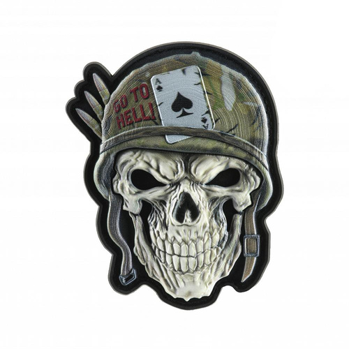 M-Tac - Nášivka Helmet Skull - Morale Patch - Olive - 51338101