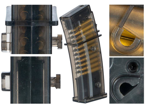 Umarex - Zásobník ASG H&amp;K Heckler&amp;Koch G36C - Low-Cap - 6 mm - průhledný - 2.5621.1