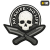 M-Tac - No Knife - No Life 3D PVC náplast - černá / bílá - 51128236