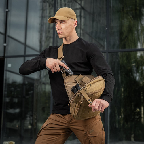 M-Tac - Laserem řezaná taška přes rameno Hex - Cordura - Coyote - 10241005
