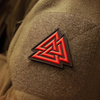 M-Tac - 3D PVC náplast Valknut - červená / černá - 51163233