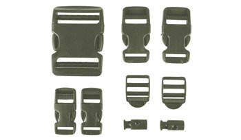 101 Inc - Sada přezek - OD Green - 9 ks