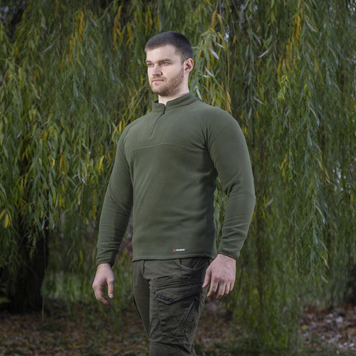 M-Tac - Vojenský fleecový svetr Delta Polartec Cardigan Raglan - Army Olive - 70022062