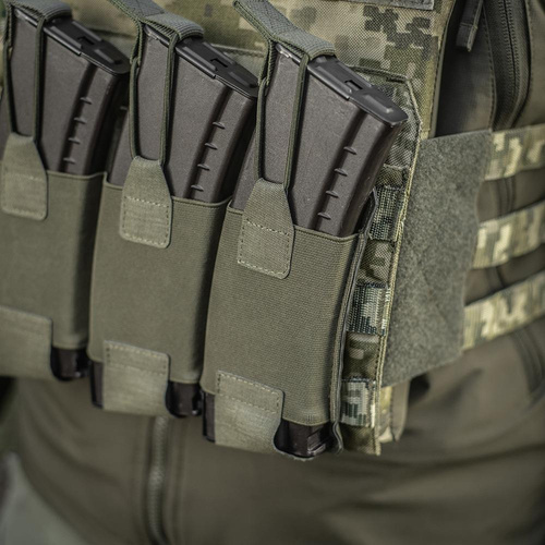 M-Tac - Trojité pouzdro na zásobníky pro AR / AK Elite Laser Cut - Ranger Green - 10145123