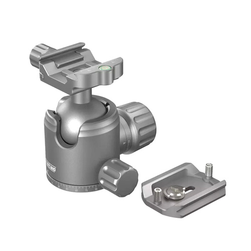 Rokstad - Kulová hlava 38 mm pro závit 3/8"-16 - Picatinny/ARCA - Šedá - RSRH-01