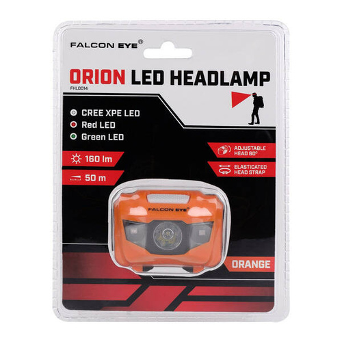 Falcon Eye - čelovka Orion - Cree XPE LED - 160 lm - oranžová - FHL0014