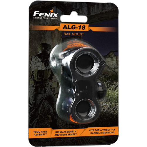 Fenix - Taktický držák svítilny pro pušku - 18-23 mm - Černý - ALG-18