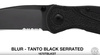 Kershaw - Taktický nůž Blur Tanto 1670TBLKST - 14C28N - Black - 1670TBLKST