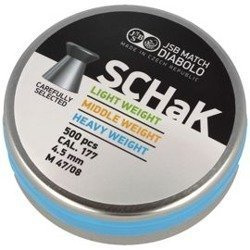 JSB - SCHaK těžké pelety - 4,5 mm - 0,535 g - 500 ks - 001045-500-BLUE