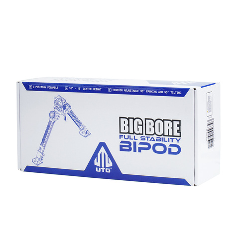 UTG - Big Bore Bipod - 10'' - 15'' - Picatinny - černý - TL-BPFS01-A