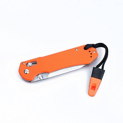 Ganzo - Zavírací nůž s píšťalkou - 440C - oranžový - G7452-OR-WS