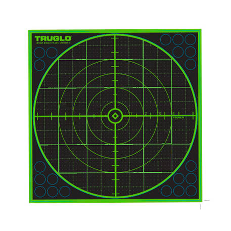 TruGlo - Samolepicí střelecké terče TruSee - 100 yardů - 305 x 305 mm - fluorescenční zelená - 6 ks - TG-TG10A6