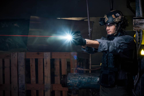 Olight - Zbraňové LED světlo s laserovým zaměřovačem BALDR RL MINI - 600 lumenů - černé