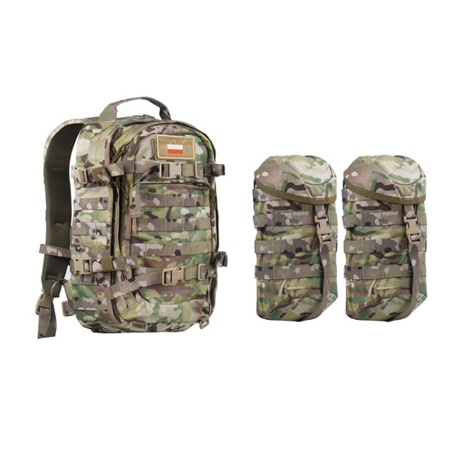 WISPORT - Batoh Sparrow 20 II se dvěma bočními kapsami - 20 + 10 l - Multicam