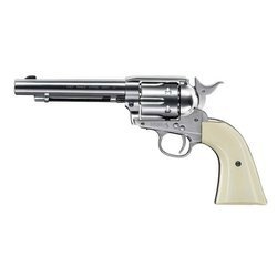 Umarex - Colt SAA .45-5,5" vzduchový revolver - Niklová perleť - 4,5 mm diabolka - 5.8322