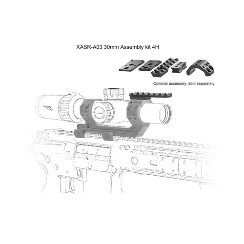 Vector Optics - Nastavitelná prodloužená jednodílná montáž Picatinny - 30 mm - černá - XASR-3037