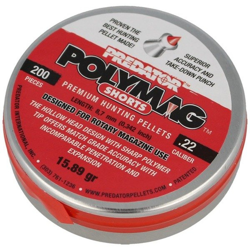 JSB - Predator PolyMag Shorts .22 / 5,5mm Airgun Pellets - 200 - 1011-01-200