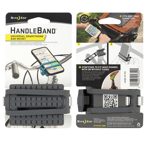 Nite Ize - Univerzální držák na chytrý telefon HandleBand® - dřevěné uhlí - HDB2-09-R3