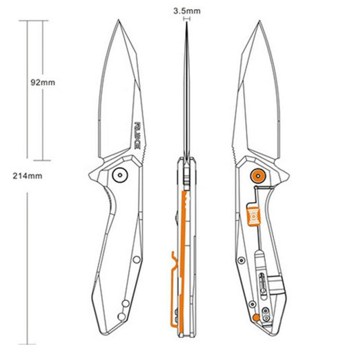 Ruike - Zavírací nůž P135-SF - EDC - stříbrný