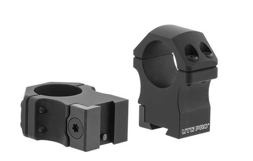 Leapers - Dvoudílný držák UTG POI 1"/11 - 25,4 mm - vysoký - černý - RDU012520